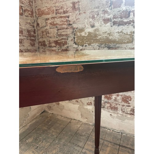 434 - Vintage Georgian Style Leather Top Console Hall Table