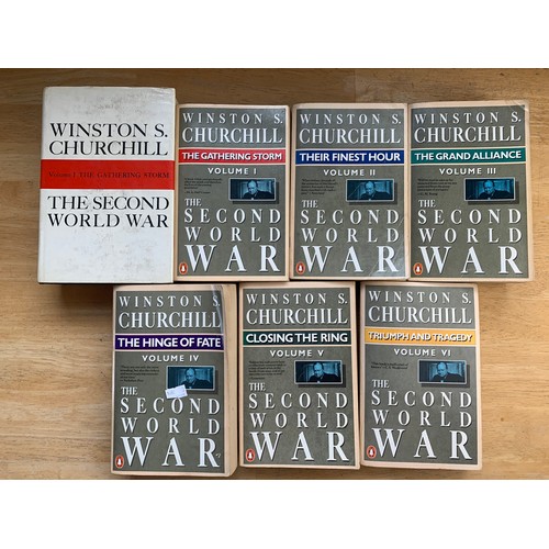 396 - William S. Churchill - The Second World War Volumes 1-6 inc. Volume 1 in Hardback