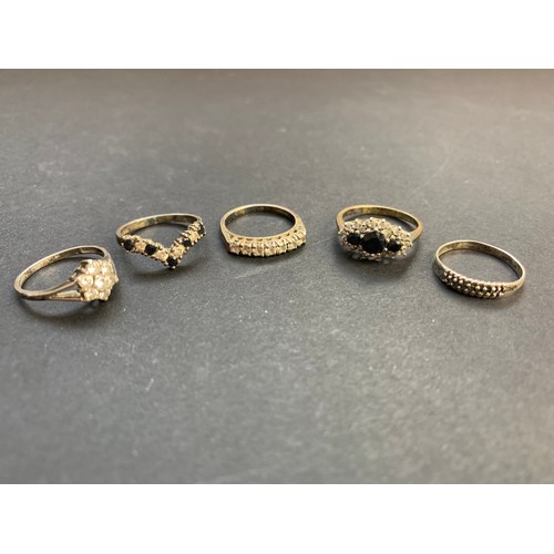 3 - Five Silver Rings weighing 8.4g gross