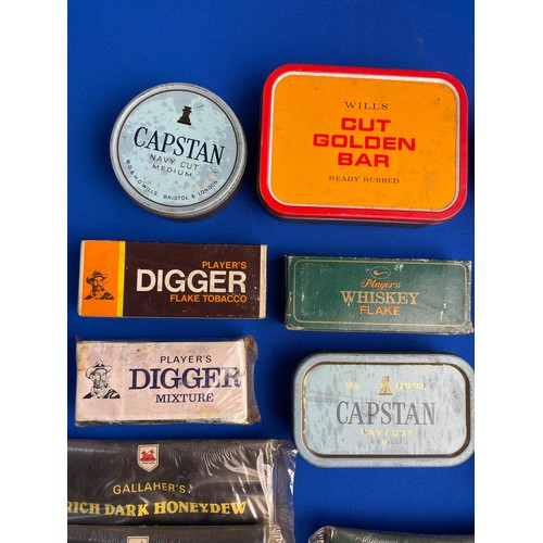 65 - Large Group of Unopened Vintage Tobacco In Tins & Pouches