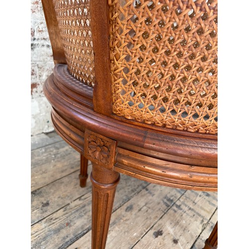 448 - Louis XVI Style Rotating Arm Chair in Ash Possibly By Andre Malifert Circa 1920