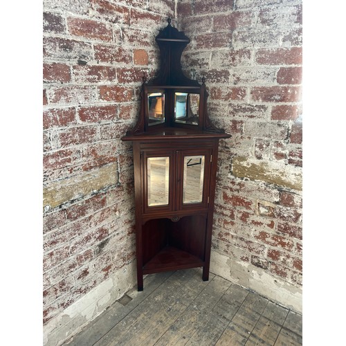 449 - Late Victorian Corner Cupboard Unit Free Standing