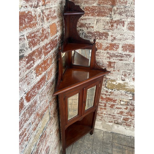 449 - Late Victorian Corner Cupboard Unit Free Standing