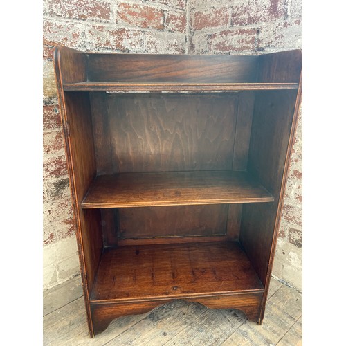 450 - Late 19th Century Solid Oak Open Book Case