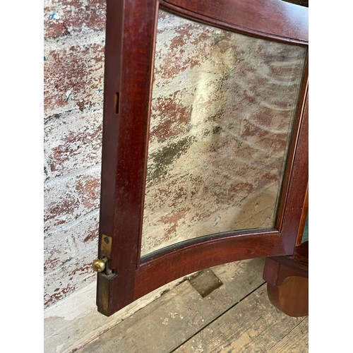 452 - Late Victorian Early Edwardian Mahogany Corner Wall Cabinet Bow FrontedFrom Jones & Higgins Peckham