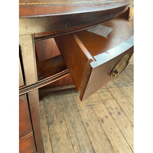 459 - Lovely Mahogany Leather Topped Corner Desk