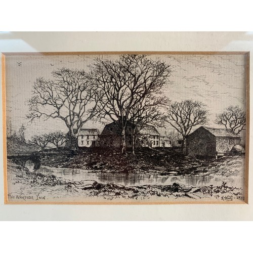 363 - Vintage Etching of The Wayside Inn by E. H. Garrett Circa 1880