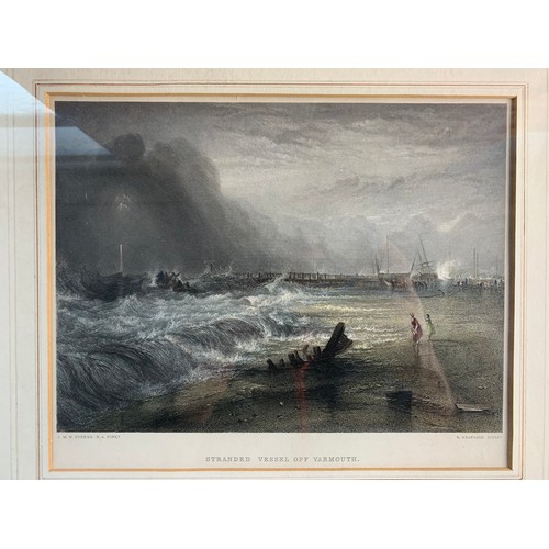 364 - Collection of Etchings and Prints to include Stranded Vessel Off Yarmouth after Joseph Mallord Willi... 