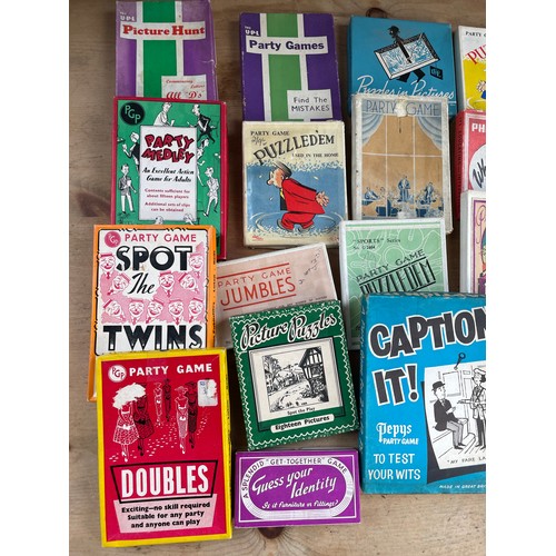 217 - Group of Vintage & Antique Party Games Boxed