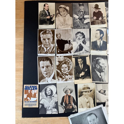 224 - Vintage Celebrity Series and Similar Postcards and other ephemera - Clark Gable, Ginger Rogers, Jame... 