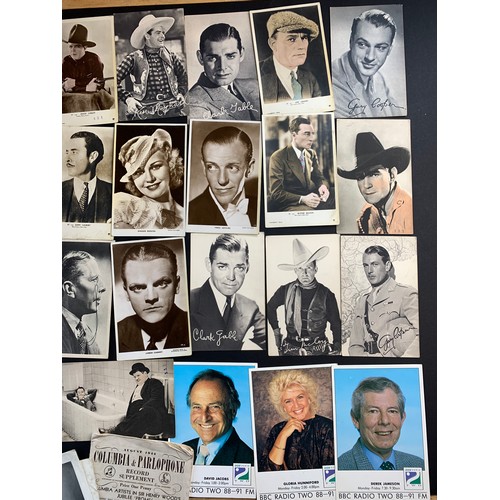 224 - Vintage Celebrity Series and Similar Postcards and other ephemera - Clark Gable, Ginger Rogers, Jame... 