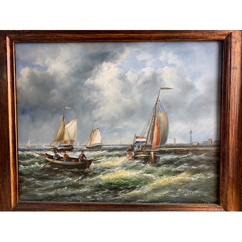 365 - Original Nautical B. Murray (Brian Murray b.1918) Oil on Board in Delightful Frame