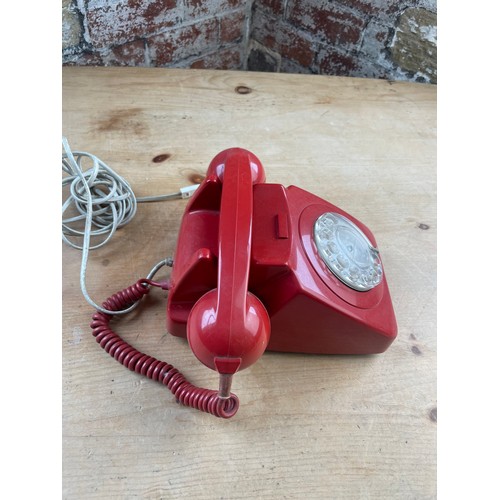 242 - Vintage Red Telephone Working