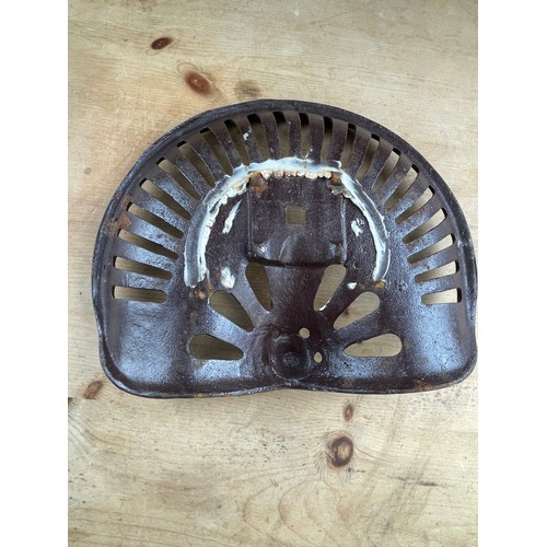 257 - Vintage Cast Iron Tractor Seat