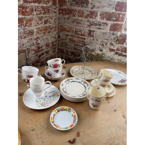 258 - Group of Vintage Crocery Inc Tea sets. Duchess, Johnson Bros, Crown Clarence etc