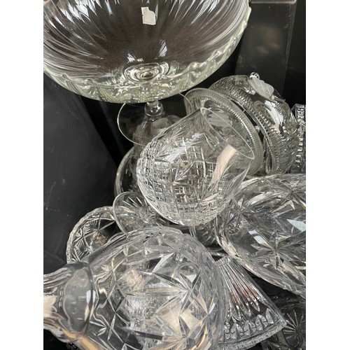 279 - Large Collection of Cut Glass & Crystal Items Inc, Decanter Jugs, Vases etc