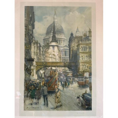 370 - Vintage St. Pauls print By Henry Charles Brewer