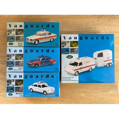85 - Vanguards 1:43 Limited Edition Vintage Police Vehicles x 4