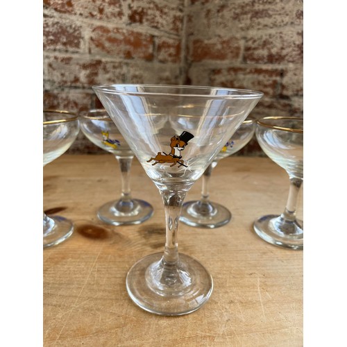 281 - 8 Vintage Babycham Glasses & 1 Modern