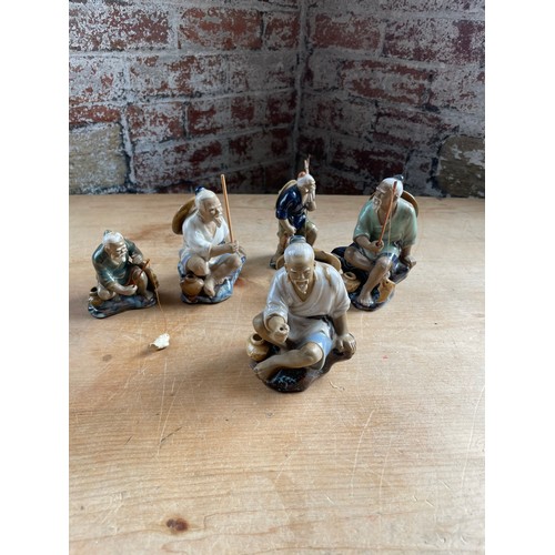 292 - Vintage Chinese Fisherman Figures 1 a/f