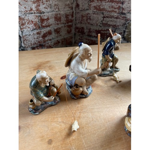 292 - Vintage Chinese Fisherman Figures 1 a/f