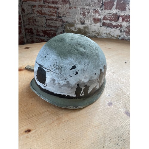 310 - M1 Helmet Vietnam Era Hand Painted