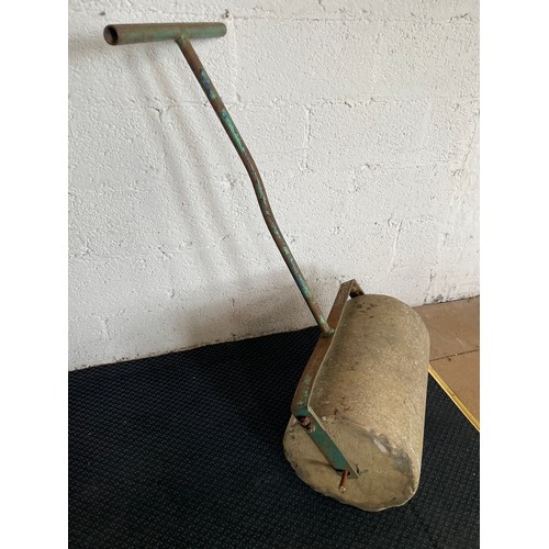 293 - Antique Stone Granite Lawn Garden Roller 55cm wide