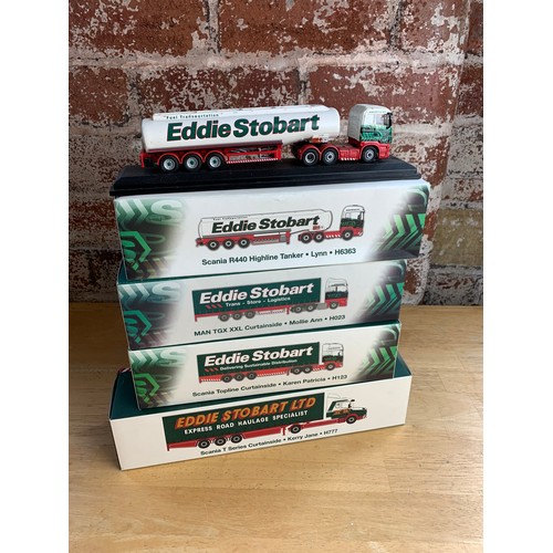 126 - Editions Atlas Eddie Stobart Trucks in boxes - good, but displayed condition