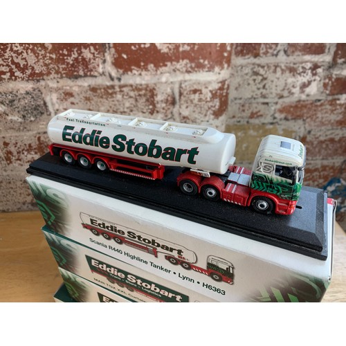 126 - Editions Atlas Eddie Stobart Trucks in boxes - good, but displayed condition