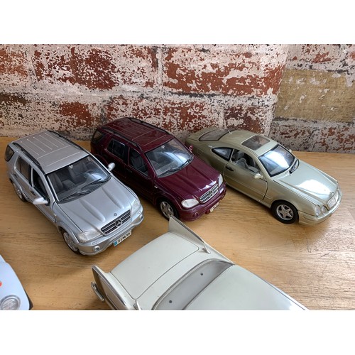 135 - Collection of Larger Scale Die Cast Cars inc. Plymouth Fury, Mercedes and plastic Herbie The Love Bu... 