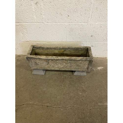 329 - Weathered Cast Stone Planter