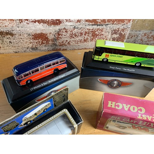 108 - Collection of Various Makes and Liveried Buses and Coach Die Cast Models inc Atlas Editions