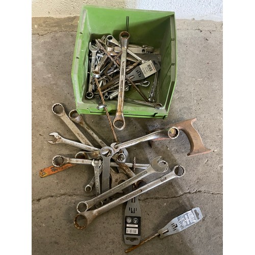 344 - Box of Quality Spanners & Drill Bits etc.