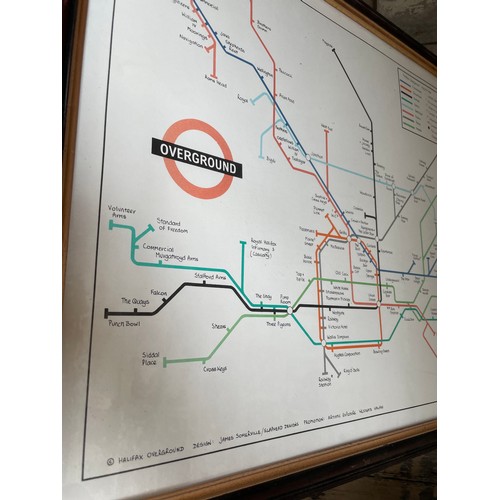 376 - James Somerville Halifax Overground Map By Public Houses Local Interest Limited 9/95