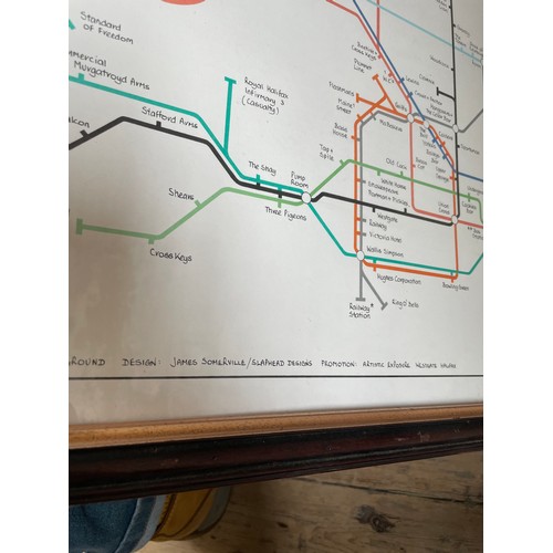 376 - James Somerville Halifax Overground Map By Public Houses Local Interest Limited 9/95