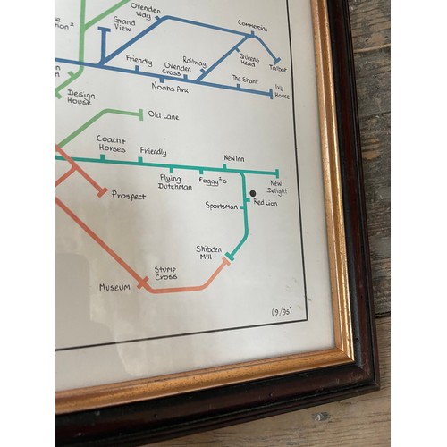 376 - James Somerville Halifax Overground Map By Public Houses Local Interest Limited 9/95