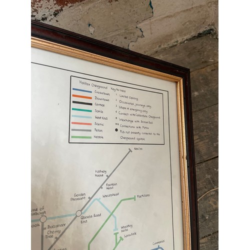 376 - James Somerville Halifax Overground Map By Public Houses Local Interest Limited 9/95