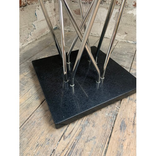 421 - Heavy Glass and Granite Table