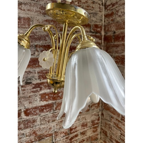 411 - Vintage Brass Ceiling Light