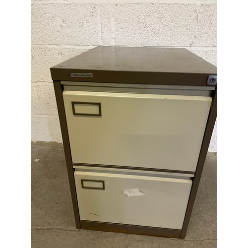 412 - Vickers Two Draw Metal Filing Cabinet