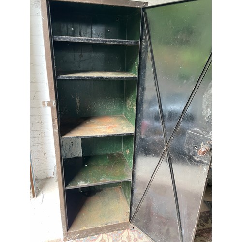 413 - Vintage Large Metal Storage Cupboard