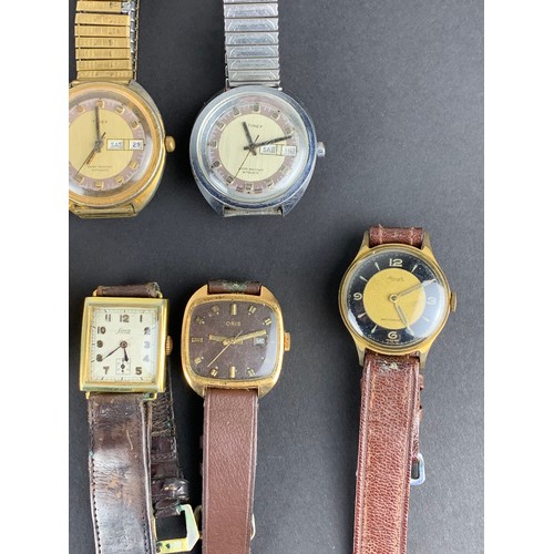 71 - Seven Collectable Vintage Watches - Mercury Time Company of New York, Timex, Casio, Oris, Lanco, Ken... 