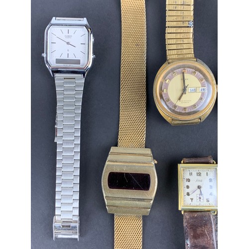 71 - Seven Collectable Vintage Watches - Mercury Time Company of New York, Timex, Casio, Oris, Lanco, Ken... 