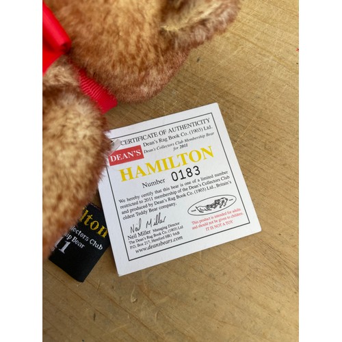 9 - Dean's Rag Book Co. Collectors Club Bear 2011 Hamilton No0183