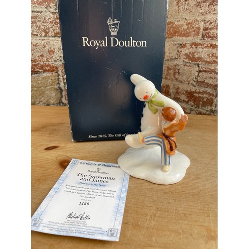 112 - Royal Doulton Limited Edition The Snowman & James Boxed With COA