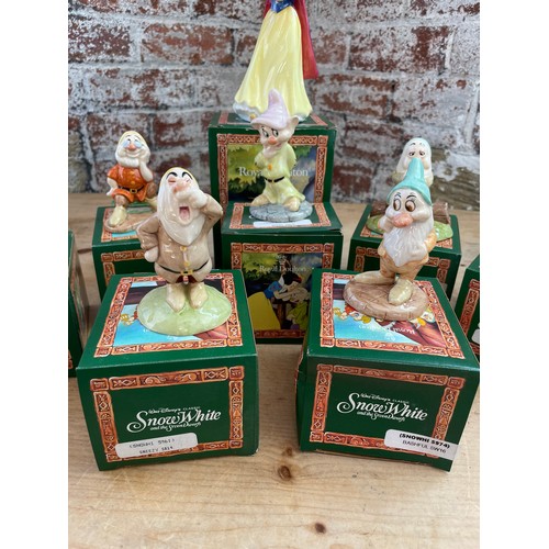 119 - Beswick Snow White & The Seven Dwarves Figures. Complete Set All Boxed.