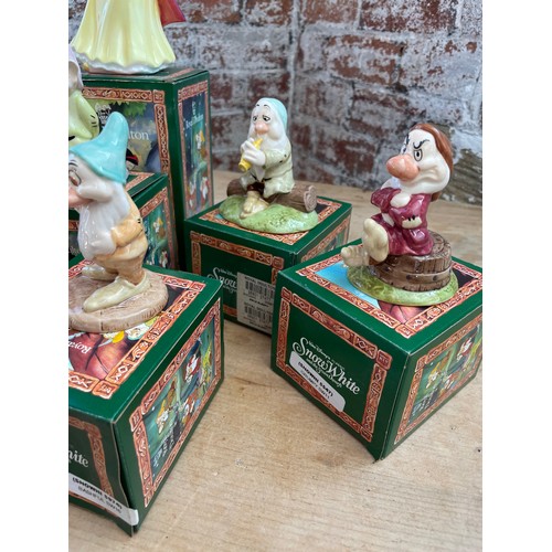 119 - Beswick Snow White & The Seven Dwarves Figures. Complete Set All Boxed.