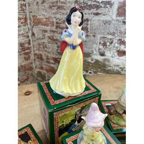 119 - Beswick Snow White & The Seven Dwarves Figures. Complete Set All Boxed.