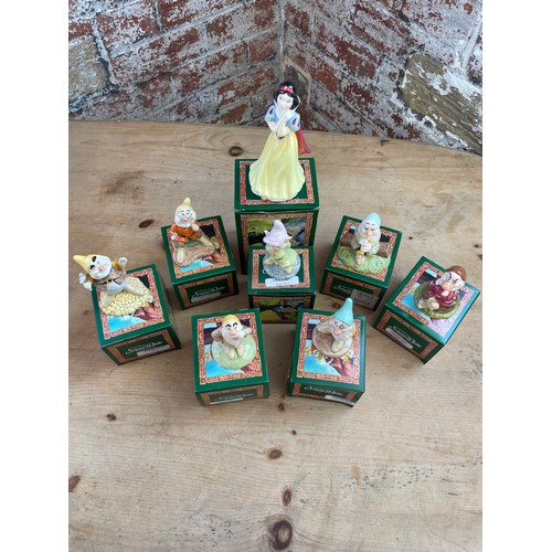 119 - Beswick Snow White & The Seven Dwarves Figures. Complete Set All Boxed.