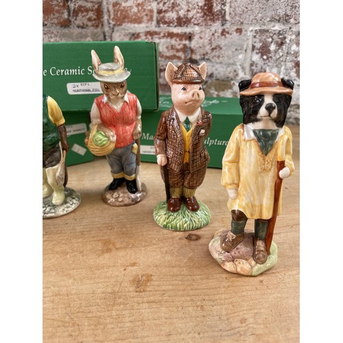 123 - Five Beswick English Country Folk. Three With Boxes. ECF1, ECF2, ECF3, ECF4 & ECF5